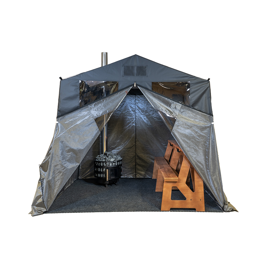 Simplicité d'installation du sauna portable Telttasaana