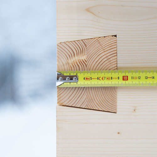 Epaisseur rondin de sapin cabine sauna extérieur Hetki Onni